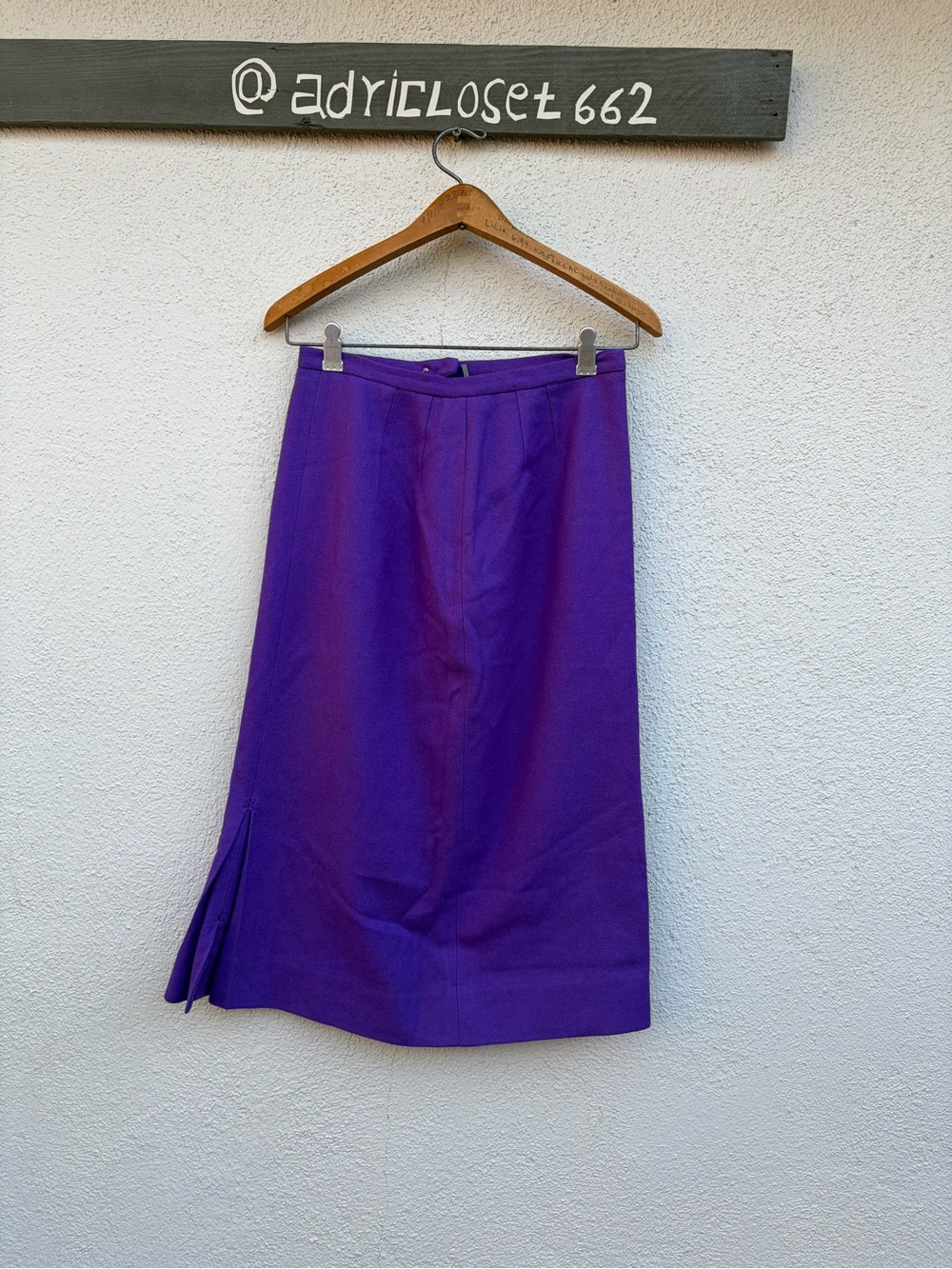 Imperial Flannel Purple Women's Midi Skirt - Classic A-Line Size S